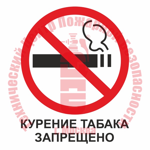 Знак Курение табака запрещено T 340-02 Артикул 723055